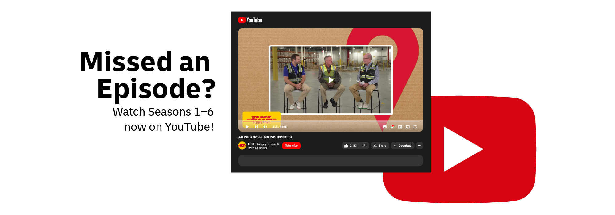 Missed an Episode? Watch Seasons 1-6 now on YouTube! Banner